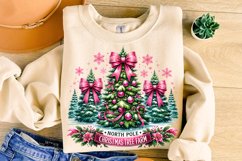 North Pole Christmas Tree Farm PNG, Christmas Coquette PNG Product Image 1