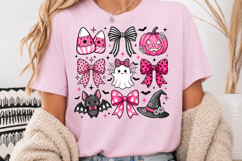 Pink Coquette Halloween PNG, Cute Ghost Bow Sublimation Product Image 4