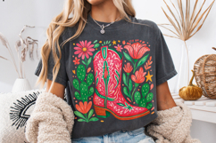 Cowgirl Boots PNG, Country Western PNG, Boho Floral PNG Product Image 3