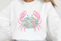 Pink Crab Clipart, Girly Summer PNG Product Image 2