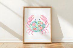 Pink Crab Clipart, Girly Summer PNG Product Image 5