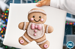 Pink Crochet Christmas PNG, Christmas Santa Product Image 1
