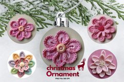 Crochet Flower Ornament Circle Christmas Tree Decorate Product Image 1