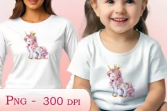 Watercolor illustration hand drawn clip art cute pink unicorn. Pastel сolorful clipart, high resolution. Perfect for printing and sublimation 