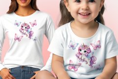 Watercolor illustration hand drawn clip art cute pink unicorn. Bright and colorful colors perfect for greeting card, birthday, baby shower, print, mug design and more. Pastel сolorful clipart, high resolution. Well for printing and sublimation 
