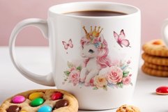 Watercolor illustration hand drawn clip art cute pink unicorn. Pastel сolorful clipart, high resolution. Perfect for printing and sublimation 