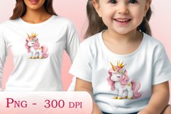 Watercolor illustration hand drawn clip art cute pink unicorn. Pastel сolorful clipart, high resolution. Perfect for printing and sublimation 