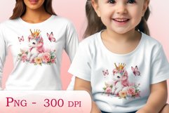 Watercolor illustration hand drawn clip art cute pink unicorn. Pastel сolorful clipart, high resolution. Perfect for printing and sublimation 