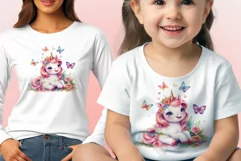 Watercolor illustration hand drawn clip art cute pink unicorn. Bright and colorful colors perfect for greeting card, birthday, baby shower, print, mug design and more. Pastel сolorful clipart, high resolution. Well for printing and sublimation 