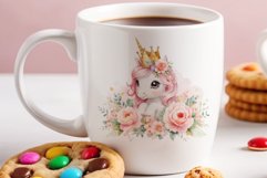 Watercolor illustration hand drawn clip art cute pink unicorn. Pastel сolorful clipart, high resolution. Perfect for printing and sublimation 