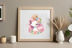 Watercolor illustration hand drawn clip art cute pink unicorn. Pastel сolorful clipart, high resolution. Perfect for printing and sublimation 