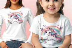 Watercolor illustration hand drawn clip art cute pink unicorn. Bright and colorful colors perfect for greeting card, birthday, baby shower, print, mug design and more. Pastel сolorful clipart, high resolution. Well for printing and sublimation 