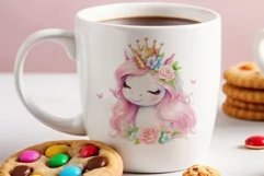 Watercolor illustration hand drawn clip art cute pink unicorn. Pastel сolorful clipart, high resolution. Perfect for printing and sublimation 
