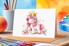 Watercolor illustration hand drawn clip art cute pink unicorn. Pastel сolorful clipart, high resolution. Perfect for printing and sublimation 