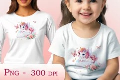 Watercolor illustration hand drawn clip art cute pink unicorn. Pastel сolorful clipart, high resolution. Perfect for printing and sublimation 