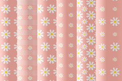 Pink daisy seamless pattern png Digital paper Boho wallpaper Product Image 5