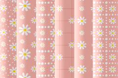 Pink daisy seamless pattern png Digital paper Boho wallpaper Product Image 4