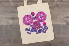 Pink decorative flowers sublimation watercolor