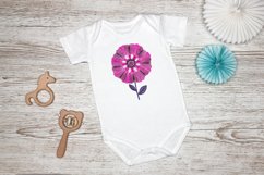 Pink decorative flowers sublimation watercolor