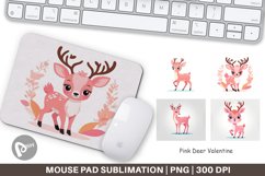 Mouse Pad Pink Deer Valentine Product Image 1