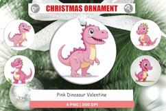 Ornament Pink Dinosaur Valentine Product Image 1