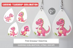 Earring Pink Dinosaur Valentine Product Image 1