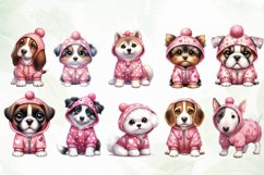 Pink Dog Hoodie Sublimation Clipart Product Image 4