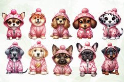 Pink Dog Hoodie Sublimation Clipart Product Image 3