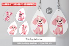 Earring Pink Dog Valentine Product Image 1