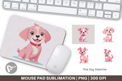 Mouse Pad Pink Dog Valentine Product Image 1