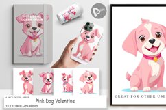 Digital Paper Pink Dog Valentine Product Image 1