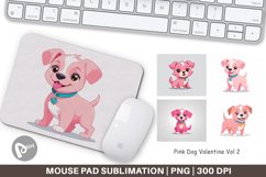 Mouse Pad Pink Dog Valentine Product Image 1
