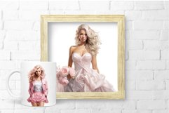 Pink Doll Watercolor Clipart Bundle 6 Sublimation Designs