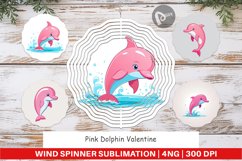 Wind Spinner Pink Dolphin Valentine Product Image 1
