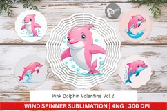 Wind Spinner Pink Dolphin Valentine Product Image 1