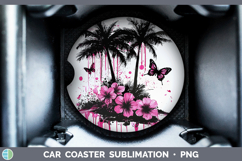 GorgeousPink Drips Car Coaster design.