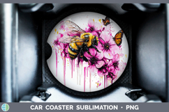 GorgeousPink Drips Car Coaster design.
