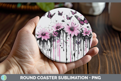GorgeousPink Drips BS02 Round Coaster design.