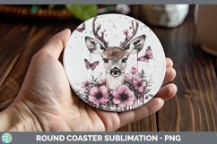 GorgeousPink Drips BS02 Round Coaster design.