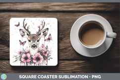 GorgeousPink Drips BS02 Square Coaster design.