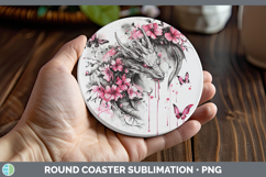 GorgeousPink Drips BS02 Round Coaster design.