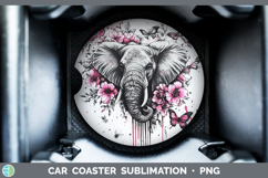GorgeousPink Drips BS02 Car Coaster design.