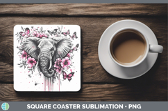 GorgeousPink Drips BS02 Square Coaster design.