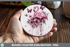 GorgeousPink Drips BS02 Round Coaster design.