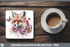 GorgeousPink Drips BS02 Square Coaster design.