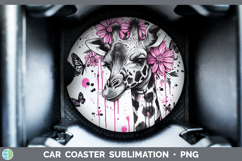 GorgeousPink Drips BS02 Car Coaster design.