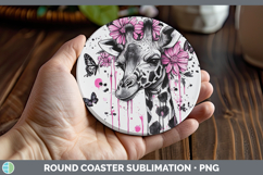 GorgeousPink Drips BS02 Round Coaster design.