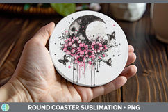 GorgeousPink Drips BS02 Round Coaster design.