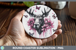 GorgeousPink Drips BS02 Round Coaster design.