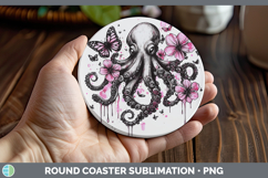 GorgeousPink Drips BS02 Round Coaster design.